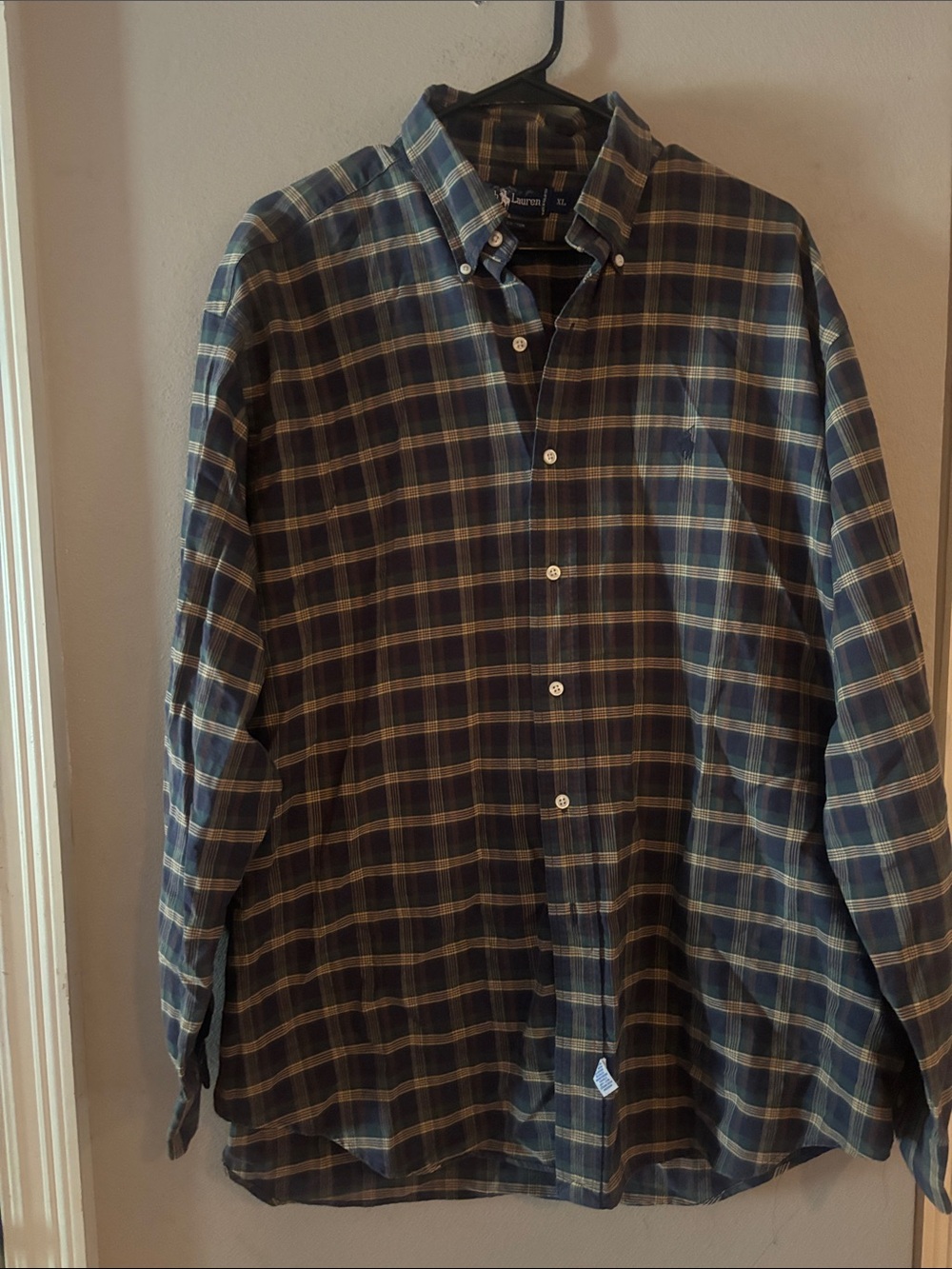 Polo by Ralph Lauren Green & Navy Plaid Button-Down Shirt